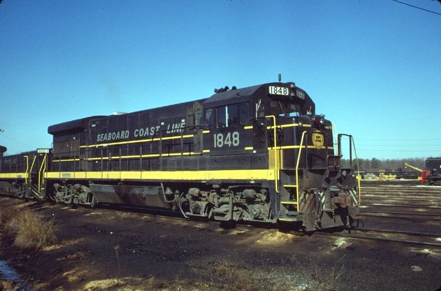 Scl 1848 U36B Richmond Va (Seaboard Coast Line) Original Slide 02-19-73 T20-2