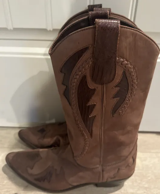 WOMEN'S WESTERN COWBOY Leather Boots Ariat Size 8B $49.95 - PicClick