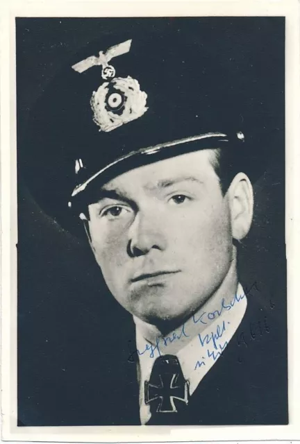 Siegfried Koitschka-Signed Vintage Photo (WWII U-Boat Commander)