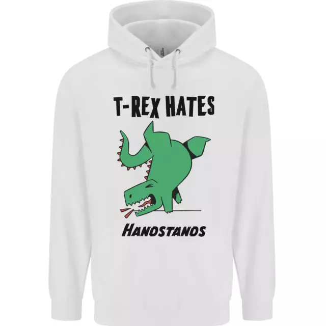 T-Rex Hates Handstands Funny Dinosaurs Childrens Kids Hoodie