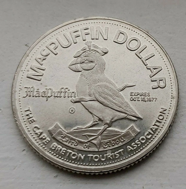 Vintage 1977 MacPuffin Dollar Coin International Camp Girl Guides of Canada