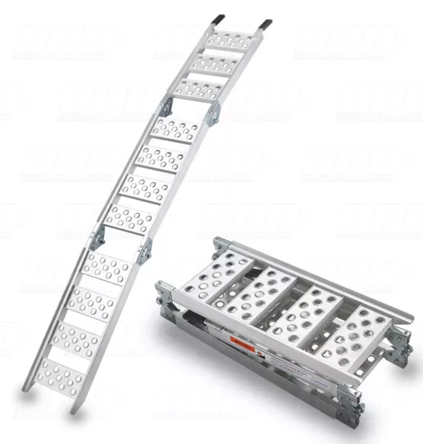 Motorcycle Motocross Mx Bike Aluminium Van Trailer Loading Ramp Tri-Folding 280