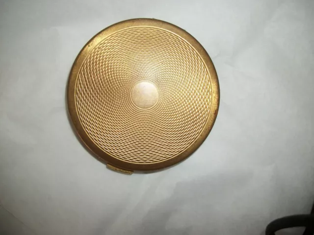 Vintage Gold & Silver tone Metal Round Compact , 5th Avenue 2