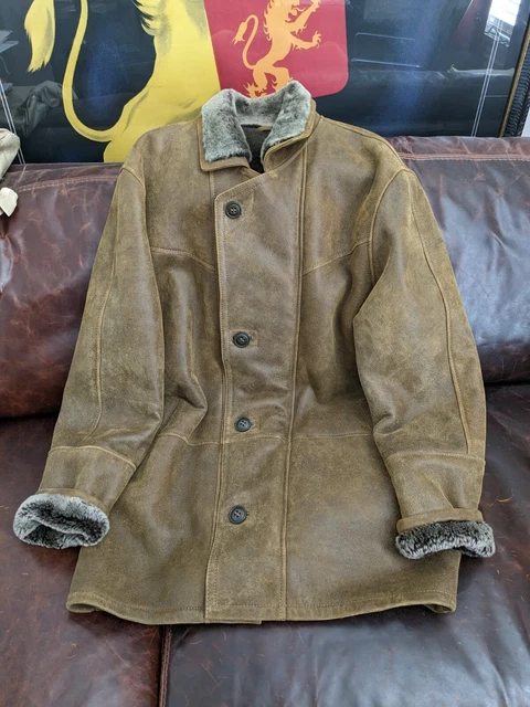 Allen Edmonds Men Spanish Merino Plush Shearling Lambskin Jacket L $1895 NWT USA Allen Edmonds Men Spanish Merino Plush Shearling Lambskin Jacket L $1895 NWT USA