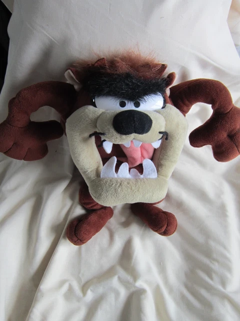 TAZ TASMANIAN DEVIL Y2K Looney Tunes Soft Toy Vintage Plush Retro £14.