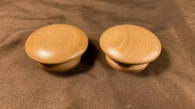 Pair of Wood Dresser Drawer Pulls Knob Furniture Match some Vintage Antique