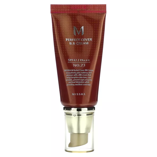 Missha, M Perfect Cover B.B Cream, SPF 42 PA+++, No. 23 Nat Beige,1.7 oz (50 ml)