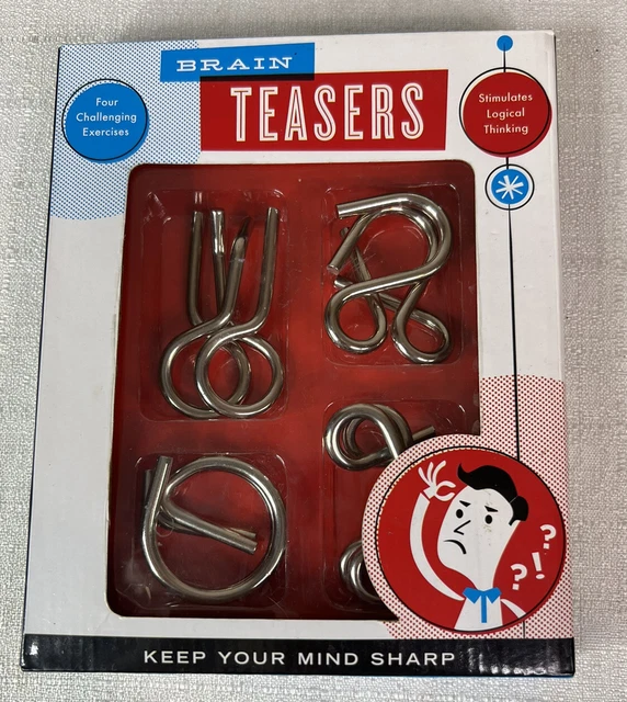 BRAIN TEASERS KEEP You Mind Sharp 4 Puzzles Stimulates Logical Thinking