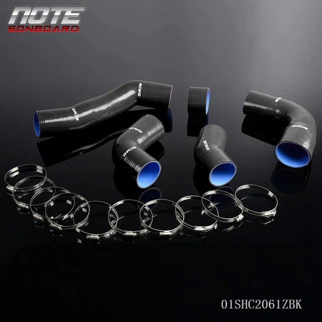 Fit For Supra Jza80 2Jz  93-02 5Pcs Intercooler Turbo Silicone Hose Kit Black
