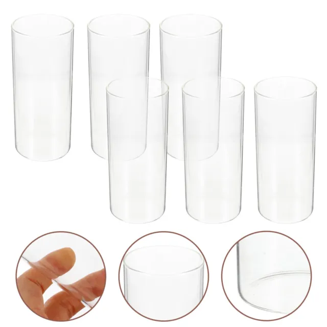 6 Pcs High Borosilicate Glass Floating Candle Vase Tea Light Holders