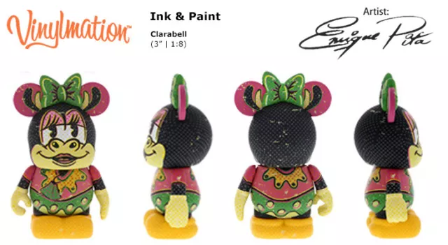 Disney Vinylmation 3" Ink And Paint Series Clarabelle Cow Animation Toy Figure