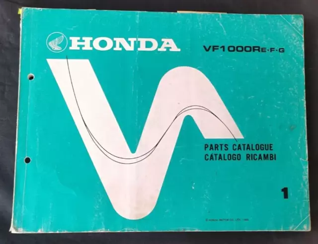 Honda Vf 1000 R 13Mj4E71 Parts Catalogue Catalogo Ricambi Original