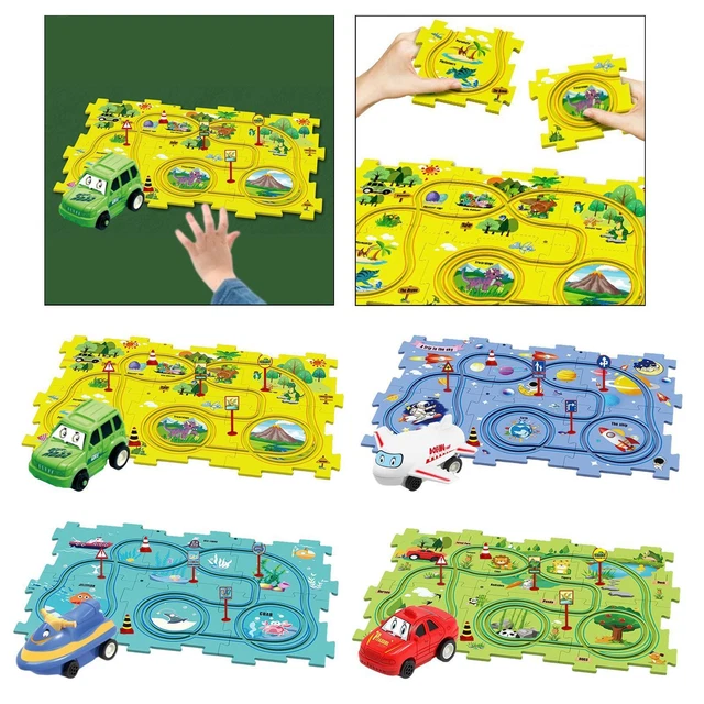 Rail Car Building Toys Jigsaw Track Building Blocks for Kids Boys Gifts