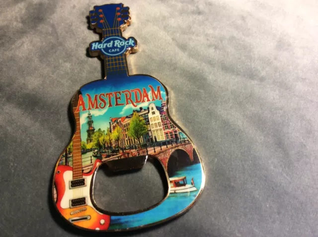 Hard Rock Cafe Bottle Opener Magnet Amsterdam