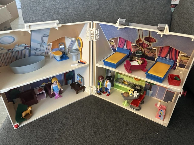 PLAYMOBIL CASA DE Muñecas Llevar con Personas Muebles Accesorios