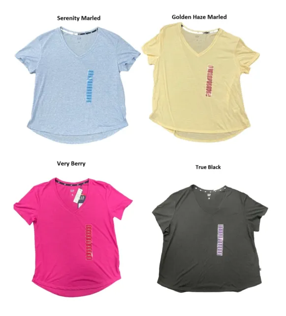 GAP Ladies Short Sleeve Soft V-Neck Slub Tee