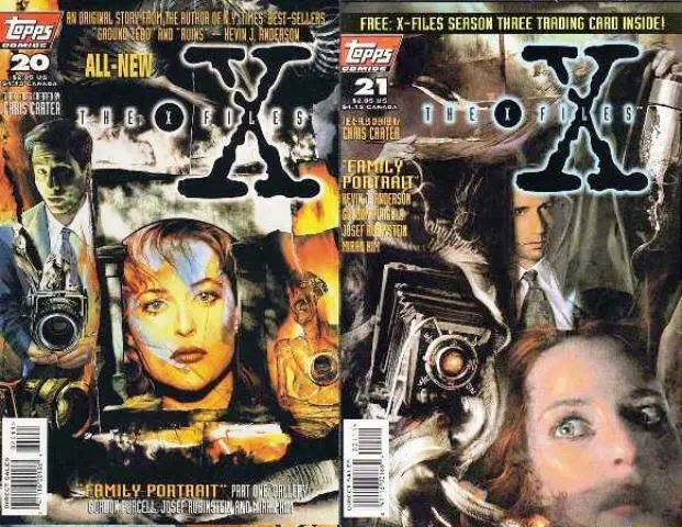 X FILES (1995 TOPPS) 20-21  ""Family Portrait""  + CARD!