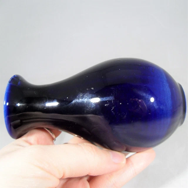 Scarce Antique Fred Locke Porcelain Vase Cobalt Blue Glaze Insulator Maker Rare 2