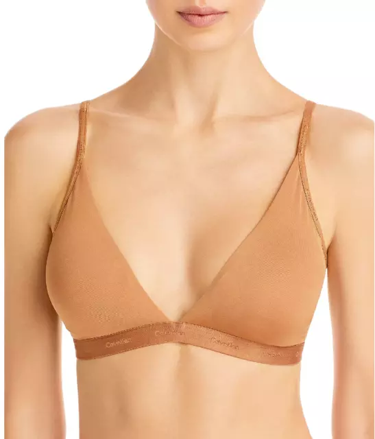 CALVIN KLEIN FORM To Body Natural Bra 000QF6758E Lightly Lined Triangle  Bralette £18.00 - PicClick UK