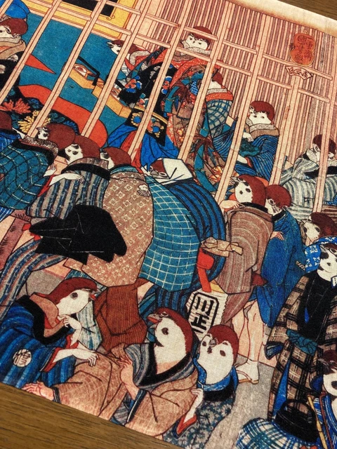 HAMAMONYO Japanese Soft Touch Towel 'A Java Sparrow Line