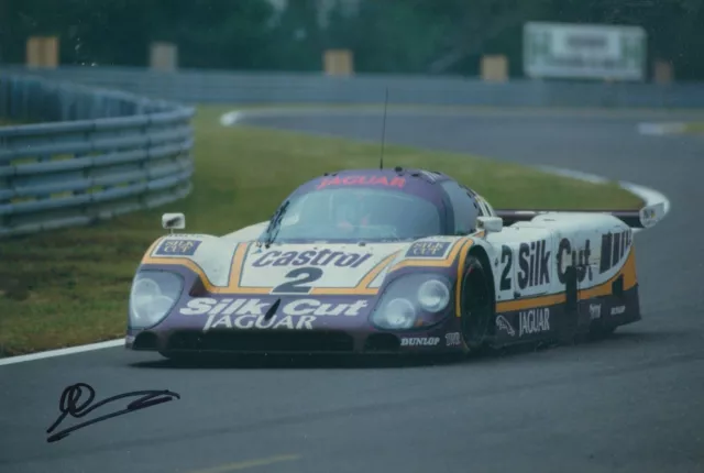 Andy Wallace Hand Signed 12x8 Photo - Le Mans Autograph - Silk Cut Jaguar 1.