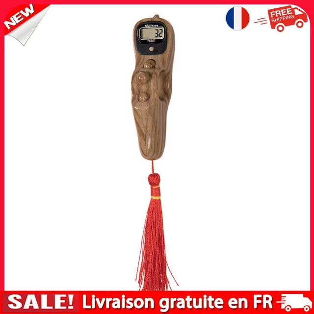 Ranuw Compteur Numérique Électronique Tasbih LED Réinitialisable - Perles Prière Islamique Rotative