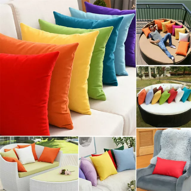 Colorful Waterproof Garden Cushion Cover For Furniture Seat PLAIN Cushion Covers