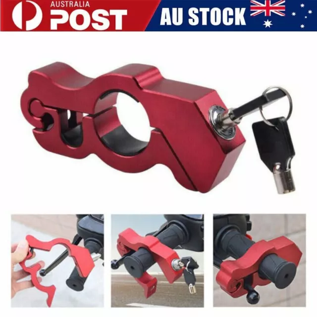 Motorcycle Handlebar Throttle Grip Lock Motorbike Bike Scooter Security Brake AU