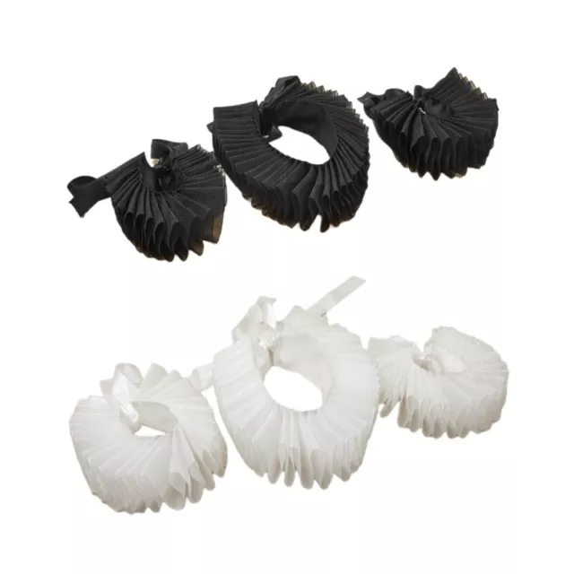 Vintage Neck Ruff Collar Ruffled Cuff Set Renaissance Elizabethan Cosplay Kits