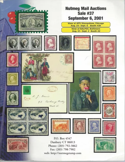 2001 Nutmeg Mail Auction Stamp Catalog Black Americana Trade Cards Civil War