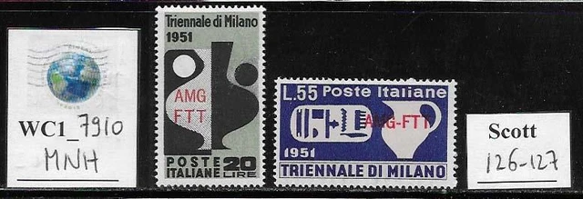 WC1_7910. TRIESTE FTT. 1951 MILAN'S TRIENNAL EXPO set.  Scott 126-127. MNH