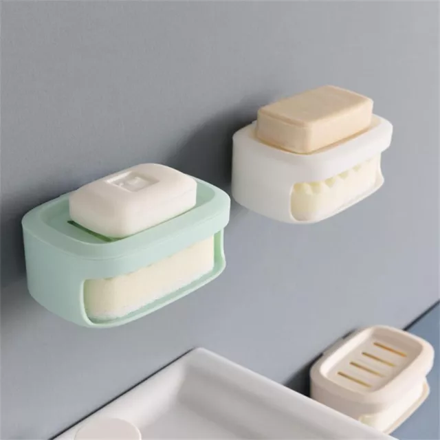 Double Layer Sponge Holder Soap Rack Soap Holder Soap Storage Box Soap Dish