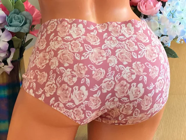PINK ROSES ON Mauve 1XL Silky Smooth Soft Light Weight Hipster Panty NWOT  £14.45 - PicClick UK