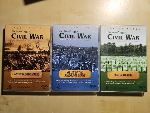 The Civil War : Volume 1-3 (DVD, 1990) Movie Bundle Ken Burns Region 2 & 4