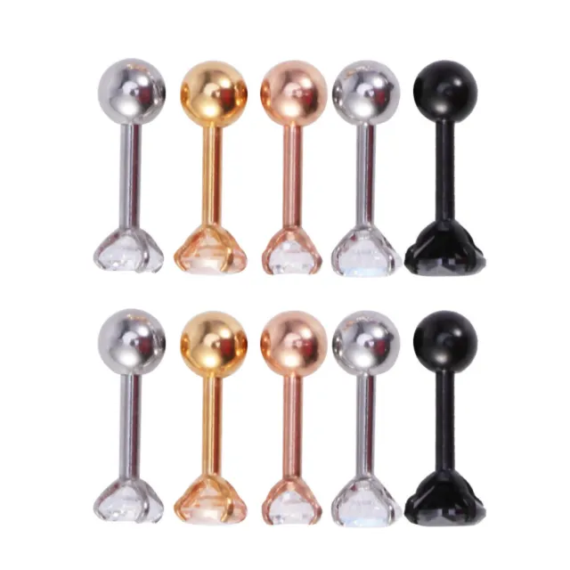 Stainless Steel Barbell Ear Cartilage Tragus Helix Stud Earring Piercing