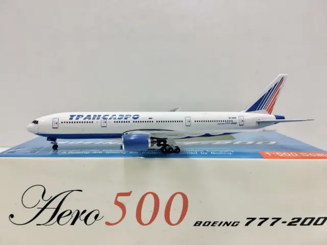 Aero 500 / Herpa Scale 1:500 Transaero Boeing 777-200 EI-UNZ