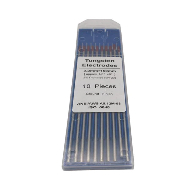 Elettrodo Tungsteno Thoriated TIG Saldatura Finitura Macinata Rosso