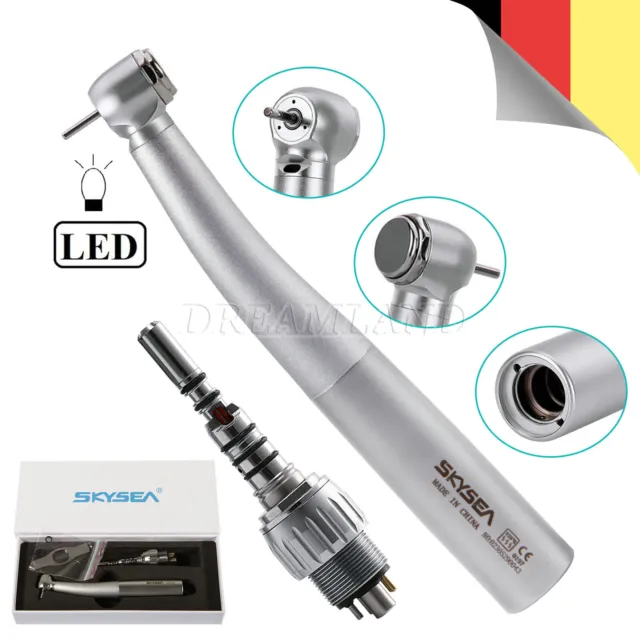 Dentaire LED Fiber Optic Handpiece Turbine + 6 Hole Quick Coupler kavo style