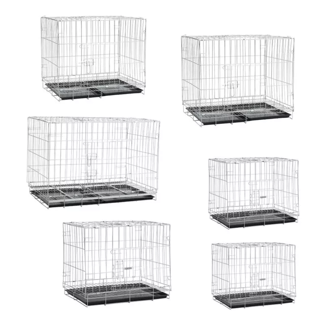 XXL Large Dog Cage Puppy Cat Pet Crate Carrier Small Medium Metal Cage Trainings