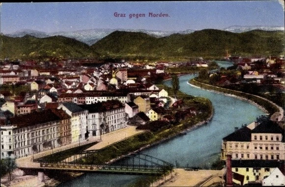 Ak Graz Steiermark, gegen Norden - 2612260