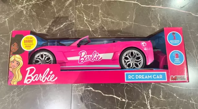Barbie Radio Control Pink Convertible RC Dream Car With Lights