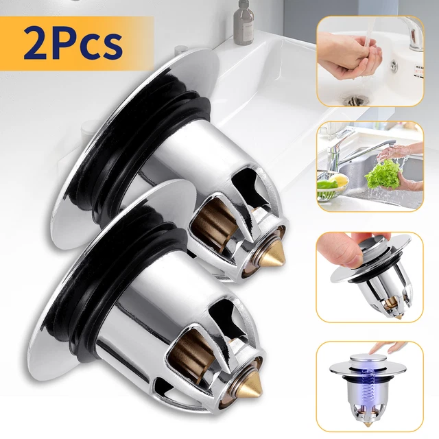 UNIVERSAL BATHROOM SINK Plug Stopper PopUp Drain Filter Wash Basin