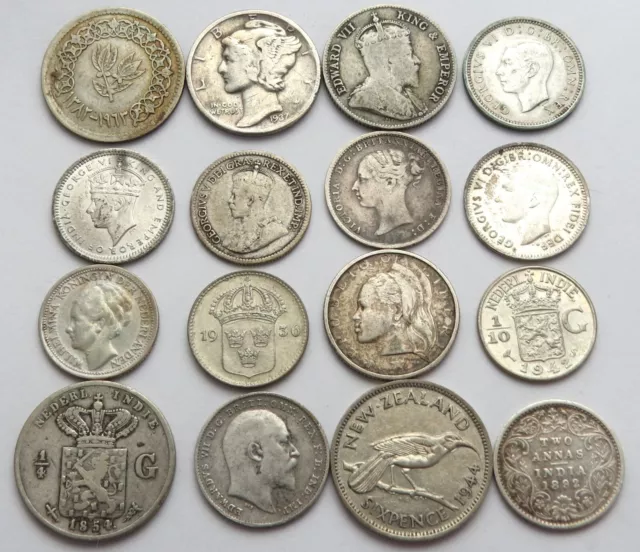 16x SILVER COINS , 29.1 g