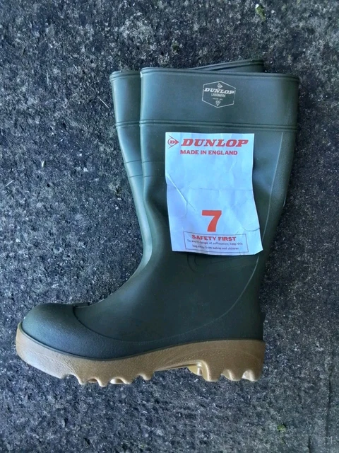 DUNLOP GREEN RUBBER Wellington Boots Made In England Size 7 £9.95 ...