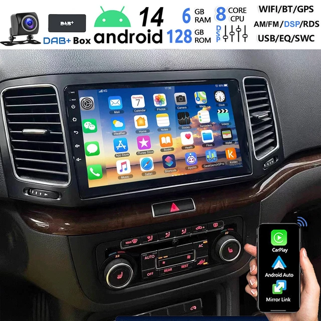 8-Core 4GB RAM 64GB ROM Android 14 DAB+ Autoradio per SKODA Octavia 2014-2018 con