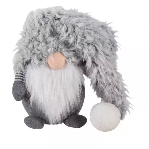 Cappello lungo barbuto Natale Gonk Gnome grigio super peloso inverno Wilbert 25 cm Natale