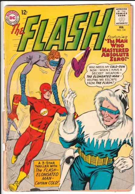 The Flash #134 1963 DC Comics 1.5 FR/GD KEY KEY 1ST COVER APP OF CAPTAIN COLD