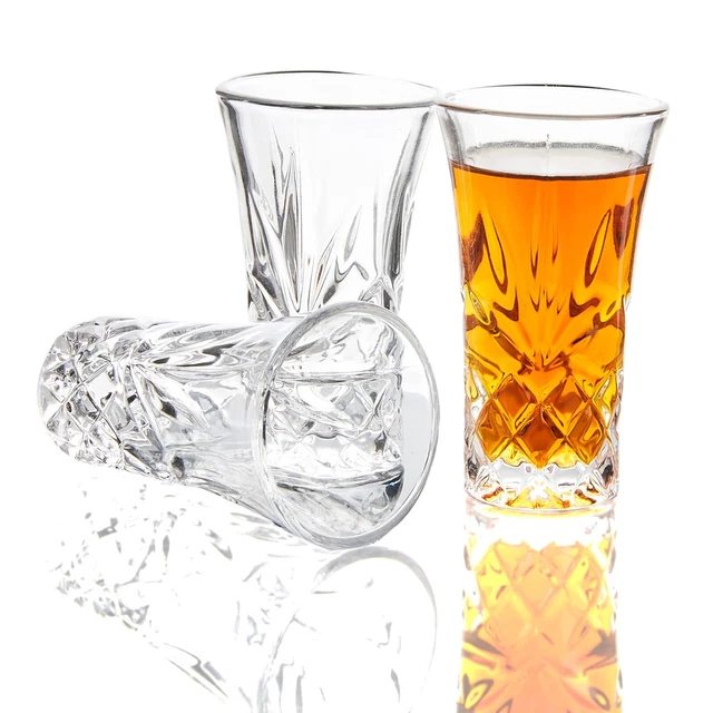 6 Verres à Vin En Cristal Elite 350ml - Sans Plomb, Design Diamant Taillé - Lot Élégant