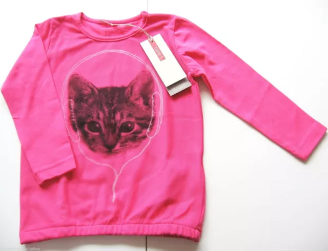 LA Shirt Gr.86 name it NEU pink-beere layer netzstoff katze baby