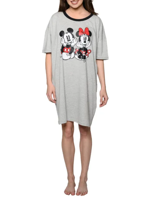 Disney Womens Sleep Shirt Mickey & Minnie Mouse One Size and Plus